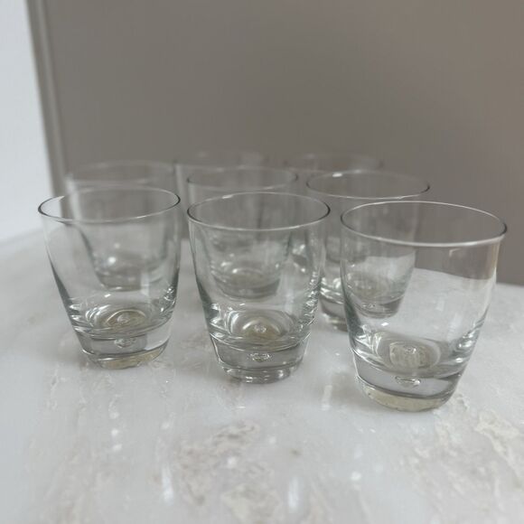 Set (8) | Bormioli Rocco Luna Bubble In Base Glass 11.5 Double Old Fashioned NEW - Picture 2 of 9
